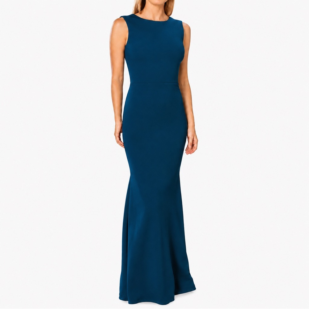 Dress the Population Leighton Gown XXL 14 - 16 Teal Blue Mermaid Formal NEW Tags